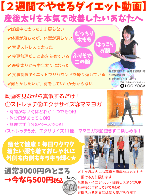 子連れでも 本気でやせたいあなたへ Logyoga